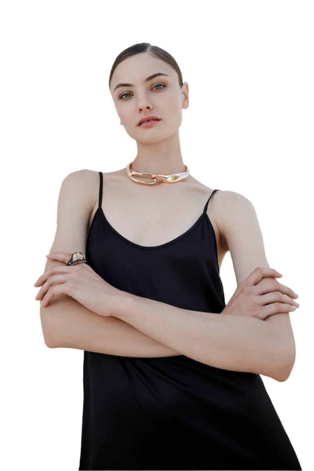 Oscalito Long Slip Dress in Stretch Silk