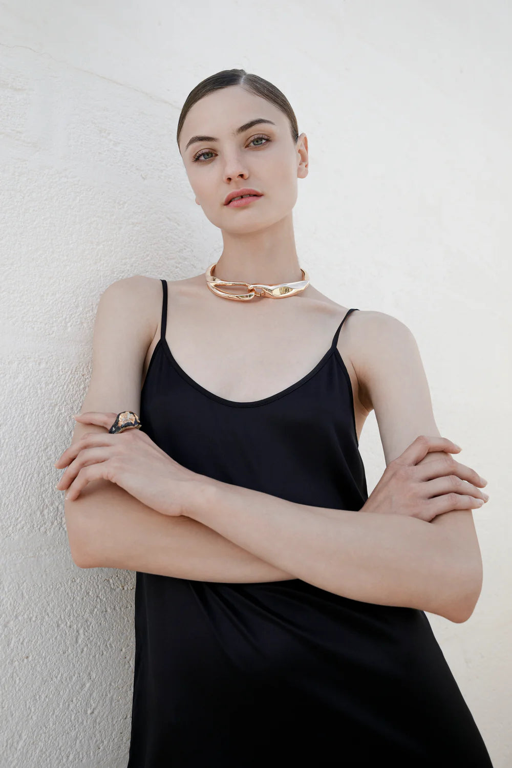 Oscalito Long Slip Dress in Stretch Silk
