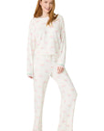 Peachy Heart Long Pajama Set
