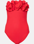 Tess Bandeau One Piece in Cherry