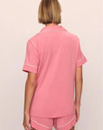 Gisele Relaxed Short PJ Set in Sunkissed Coral/Ivory