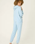 Western Blooms Jogger and Hoodie Set in Dream Blue
