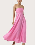 Talia Linen Dress in Blush