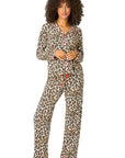 Leopard Flannel Long PJ Set