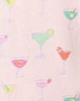 Pink Cocktails Short Sleeve and Pants PJ Set