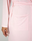 Cannes Pinstripe Robe in Pink Dogwood