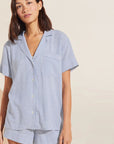 Nautico Shortie PJ Set in Nautico White/Cornflower Blue