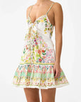 Tie Front Short Dress In the Call of Catalonia
