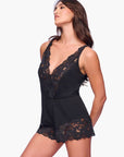 Romanza Sleep Romper in Black