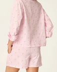 After Party PJ Shorts in Pink Pearl