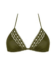 Ajourage Couture Triangle Bikini with Ties in Avocado