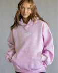 Snow Angel Puff Hoodie in Light Pink