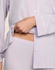 Gisele Long PJ Set in Thistle/Ivory