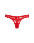 Sheer Tulle Thong in Rouge