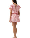 Jess Short Sleeve Dress in Peach