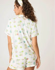 Lime Sunshine Short Sleeve and Shorts Pajama Set