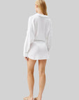 Sara Short Shirt Dress in White
