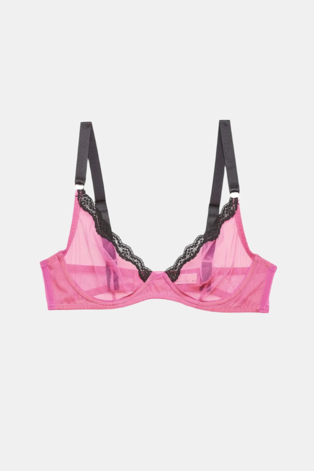 Sheer Tulle Demi Bra in Pretty Pink
