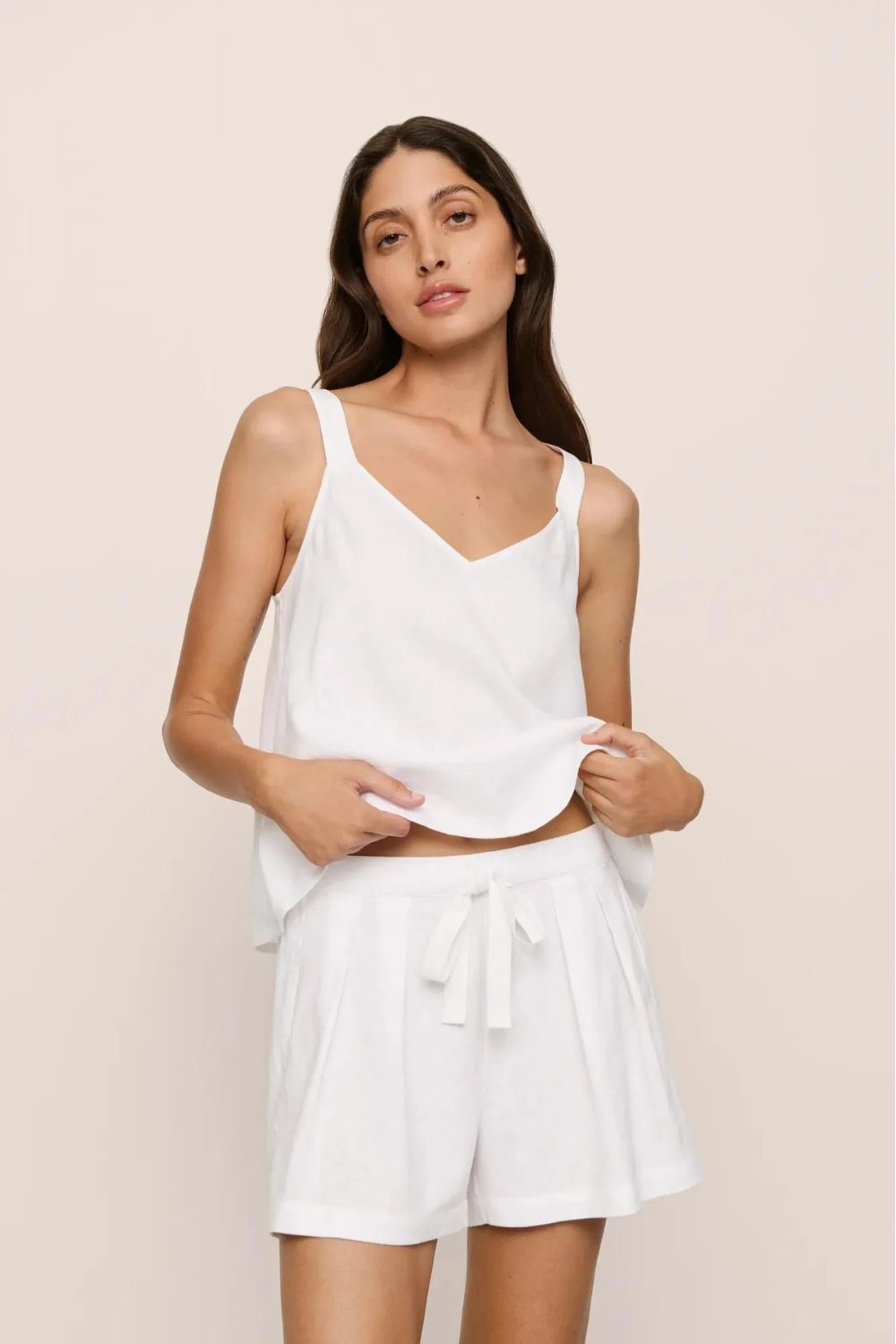 Linen Blend Cami & Short Set