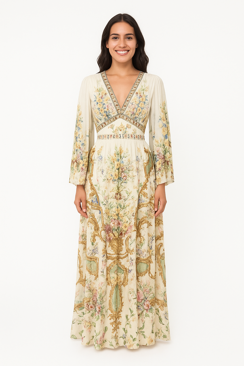 Flared Sleeve Dress in Dressing Room Drama