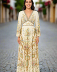 Flared Sleeve Dress in Dressing Room Drama