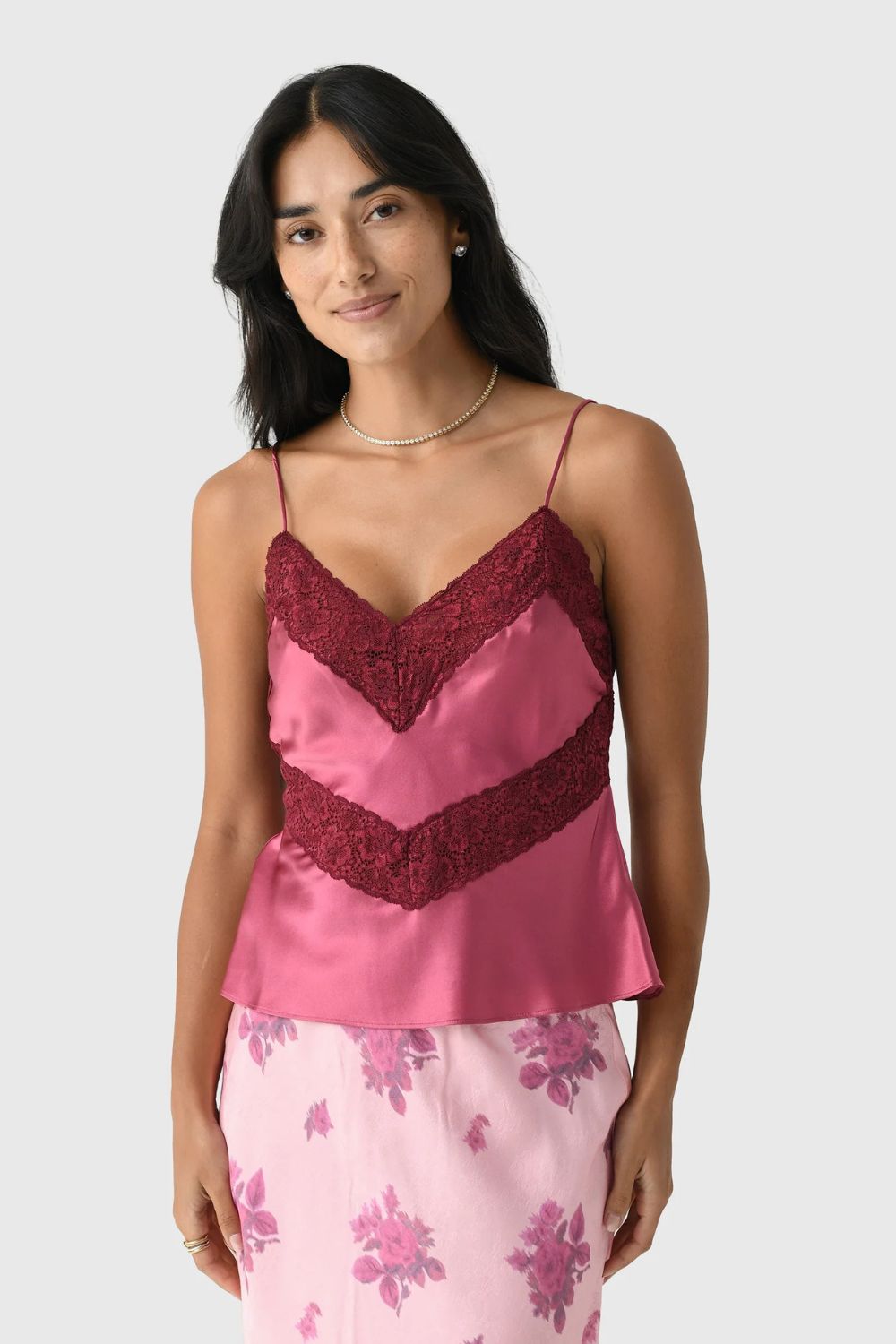 Brimsley Top in Deep Rose