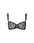 Hidden Treasure Underwired Half Cup Bra in Black