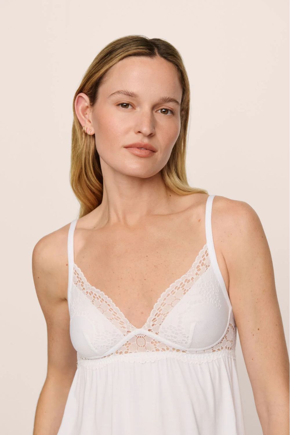 Beatrix Cami and Short Set in White