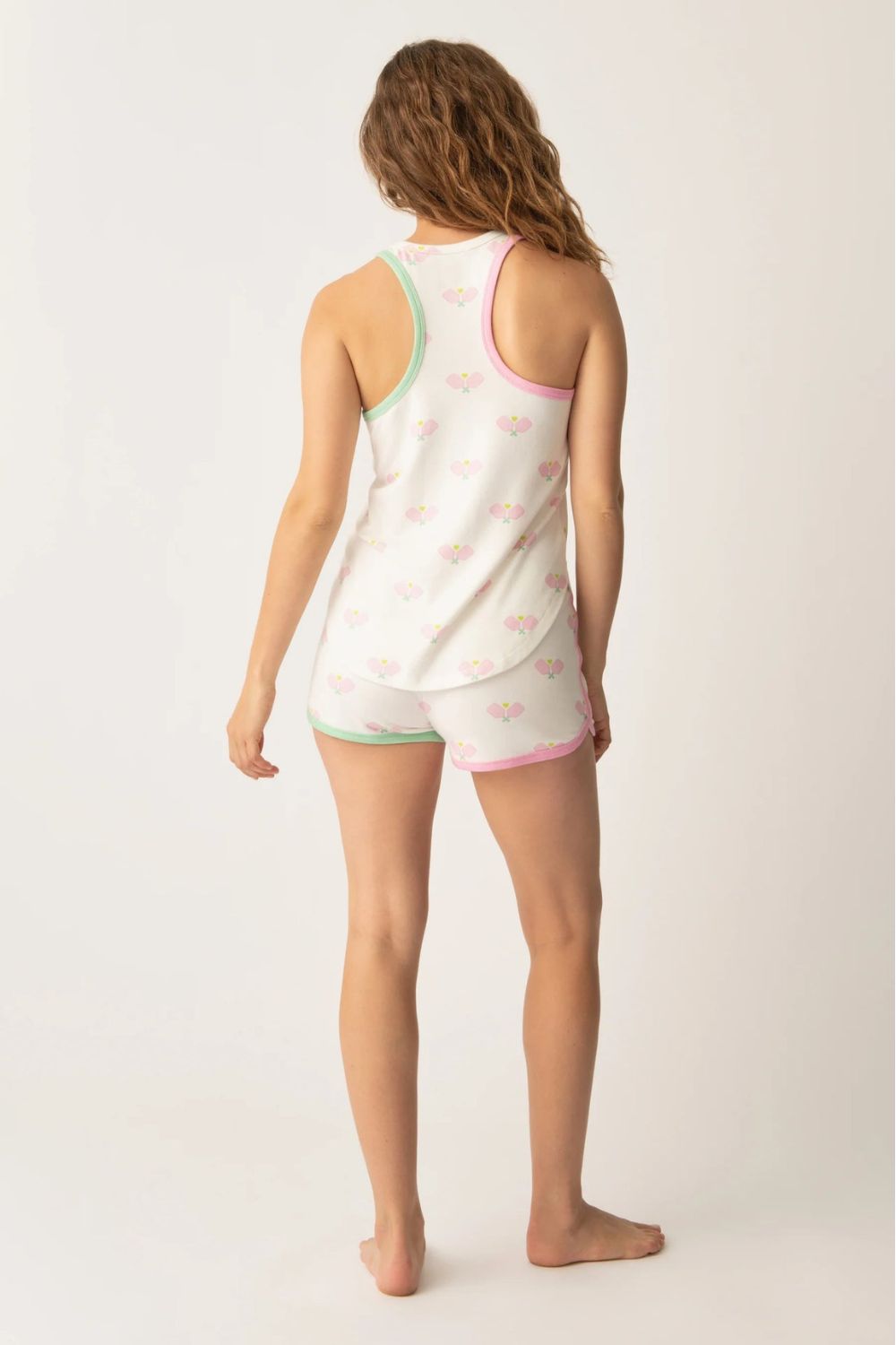 Peachy Heart Tank and Shorts Pajama Set