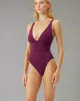 Caribbean One-Piece in Bordeaux