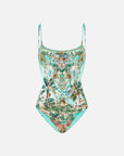 Straight Neck One Piece Swimsuit in Balearic Bebe