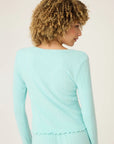 Pointelle Long PJ Set in Light Mint