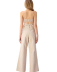 Natali Bull Denim Pant in Oat