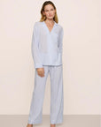 Nautico Long PJ Set in Nautico White/Cornflower Blue