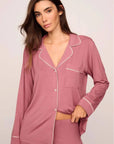 Gisele Long PJ Set in Berry Blush/Ivory