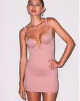 Le Stretch U-Plunge Mini Slip Dress