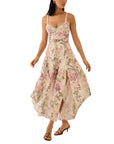 Iraso Long Dress in Cream Botanic