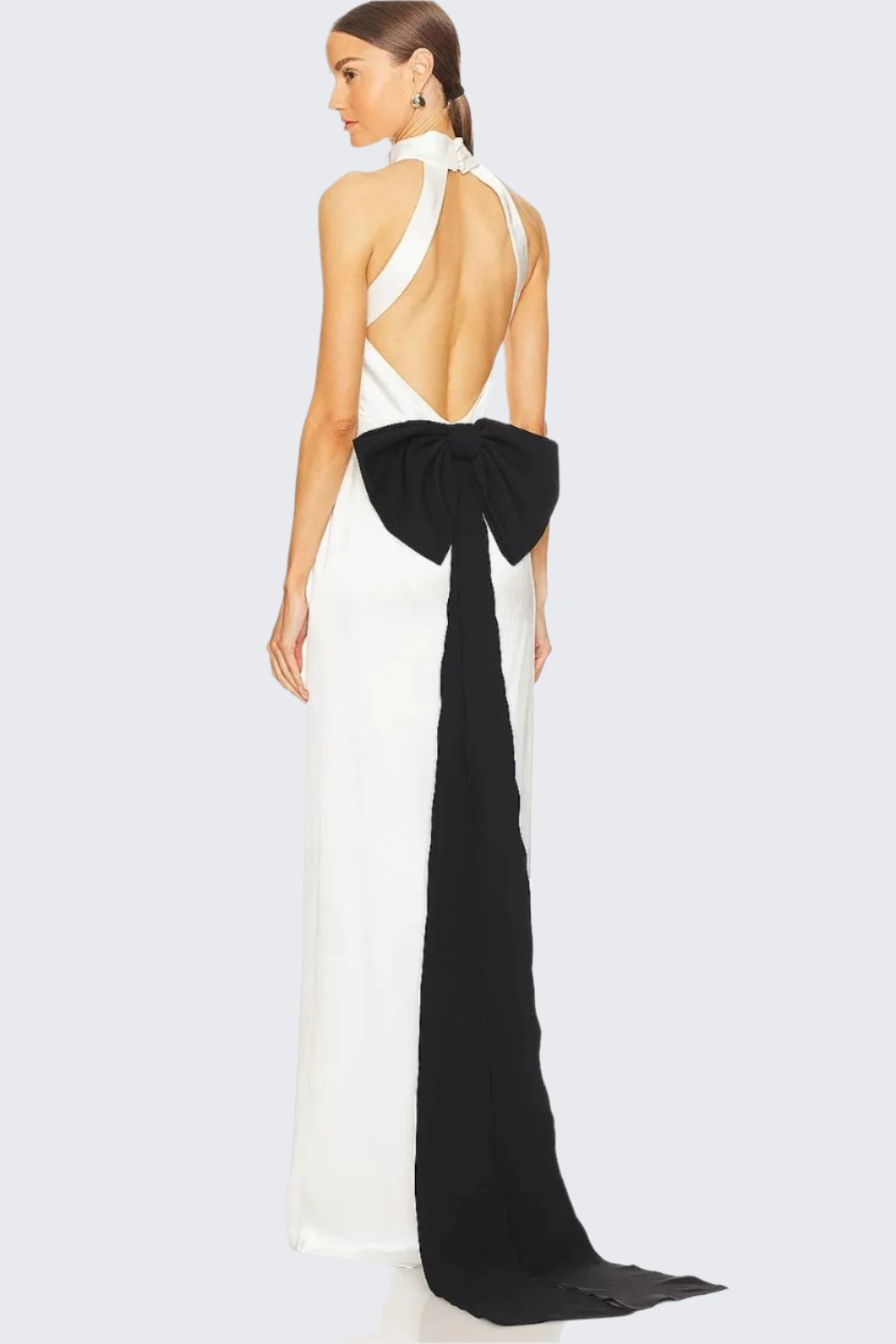 Sans Faff Bristol Bow Evening Dress in All Black