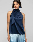 Halterneck Silk Top