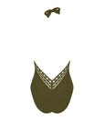Ajourage Couture Non Wire Swimsuit Plunging Neckline in Avocado