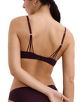 Eloge Du Desir Underwired Half-Cup Bra in Deep Berry
