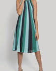 Gala Collar Pleated Dress