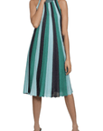 Gala Collar Pleated Dress