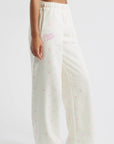 Pinky Flurry Sweatpants in Cream