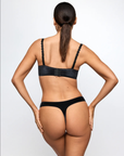 Tom Heart Shaped Bra in Black Velvet