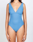 Ines V-Neck One-Piece in Mystic