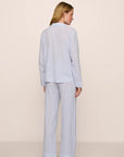 Nautico Long PJ Set in Nautico White/Cornflower Blue