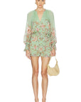 Erza Romper with Belt in Green