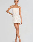 Sophia Lace Mini Dress in White