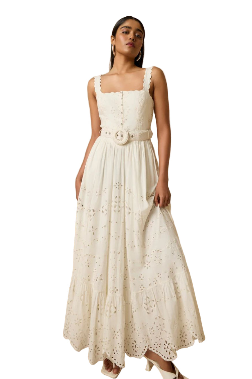 Adya Long Dress in Off-White